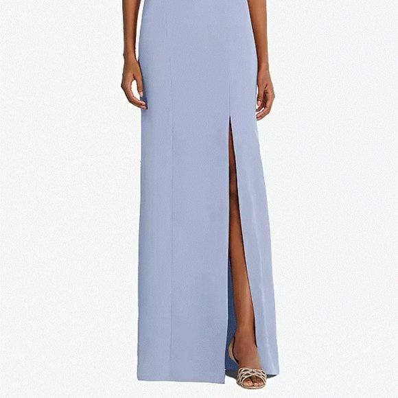 Tie Halter Open Back Trumpet Gown....TH088....Sky Blue....Size XS - Picture 2 of 7